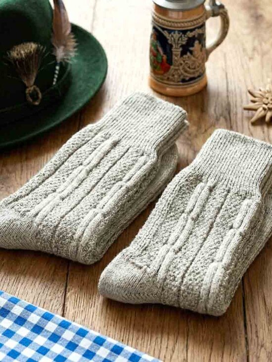 Gentry Choice® Other - Men’s Grey Oktoberfest Bavarian Socks  German Lederhosen Traditional Knit Socks
